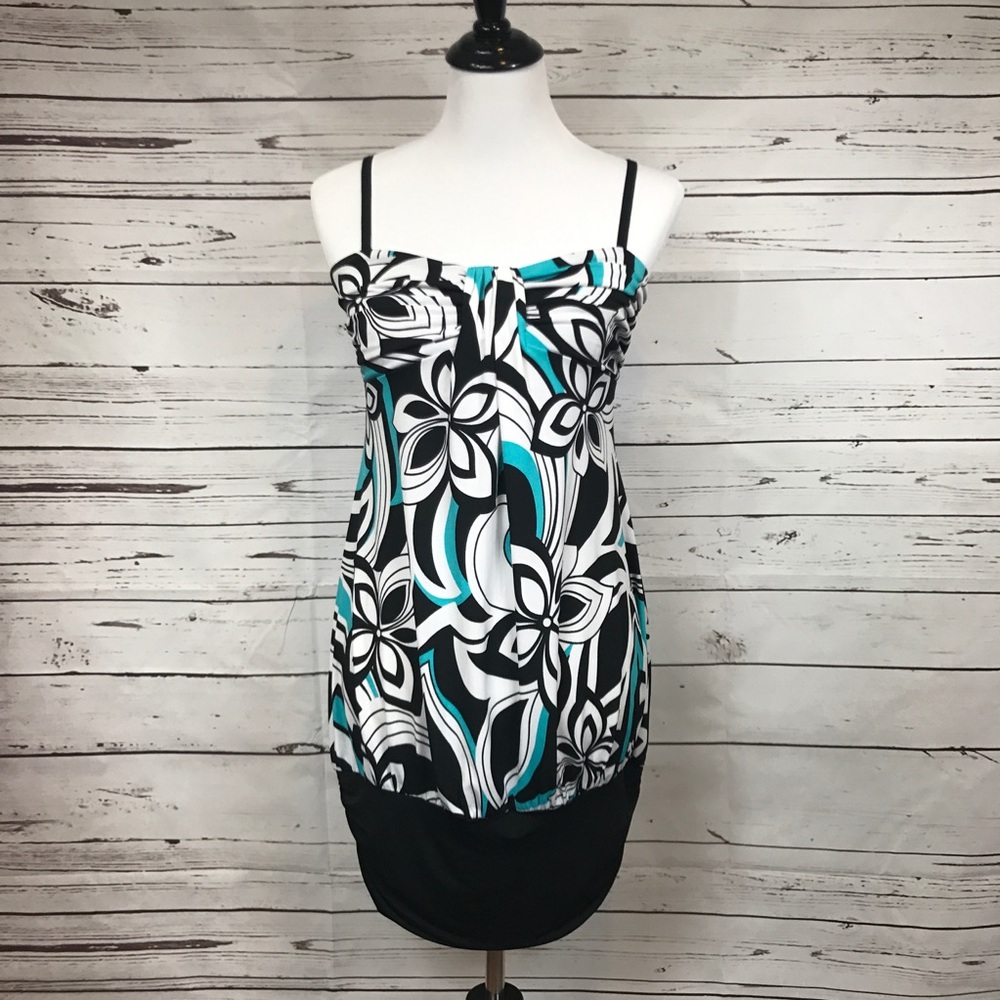 Floral Spaghetti Strap Ciniched EUC Size S